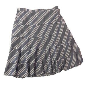 Studio West, Women’s Tiered Ruffle Maxi Skirt, Striped, Size Large, EUC